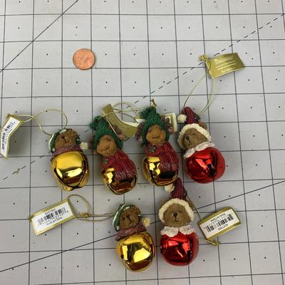 #157 Christmas Ornaments: Bear and Moose Bells