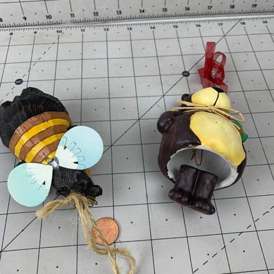 #158 Christmas Ornaments: BumbleBee Bear and Fishing Bear