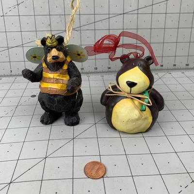 #158 Christmas Ornaments: BumbleBee Bear and Fishing Bear