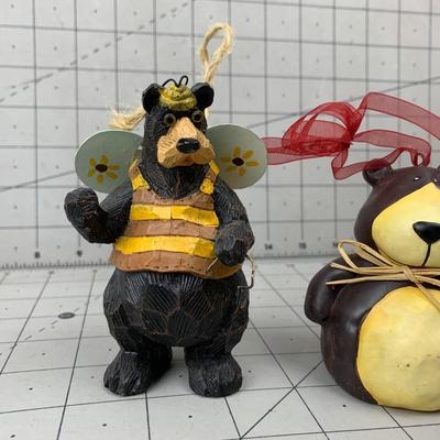 #158 Christmas Ornaments: BumbleBee Bear and Fishing Bear