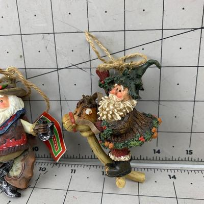 #159 Christmas Ornaments: Western Santas
