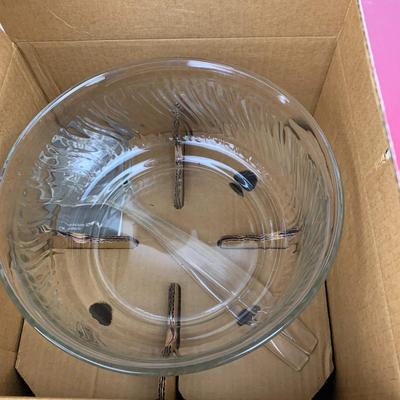 #164 Crown Corning Swirl 7pc Salad Set