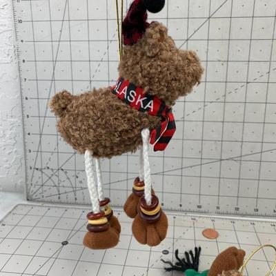 #170 Alaska Stuffed Moose Ornaments