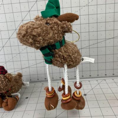 #170 Alaska Stuffed Moose Ornaments