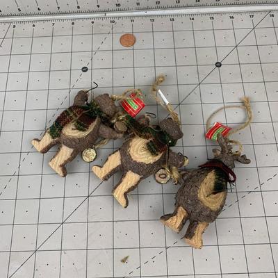 #171 Wood Bear Ornaments