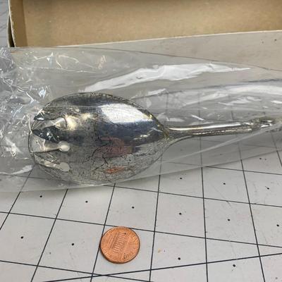 #195 Silver Plated Salad Tongs