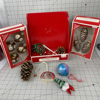 #202 Christmas Ornaments: Pinecones, Flower Bulbs and Misc.