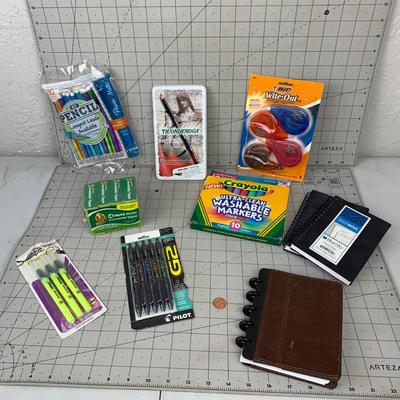 #205 Sharpies, Pens, Tape, Markers, Whiteout, Art Pencils and More