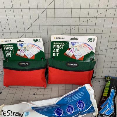 #212 Life Straws, Glow Sticks, First Aid Kits and Inflatable Splint