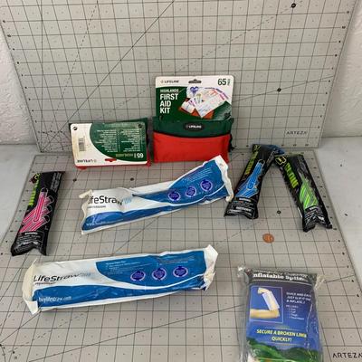 #212 Life Straws, Glow Sticks, First Aid Kits and Inflatable Splint