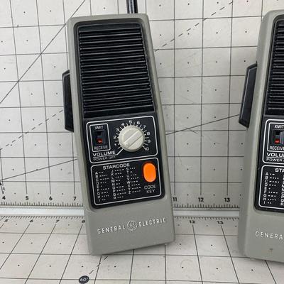 #227 Vintage 80s General Electric Walkie Talkie Set Morse Code