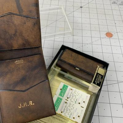 #229 Amity Matched Set Leather Wallet and Key Case