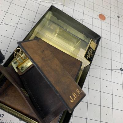 #229 Amity Matched Set Leather Wallet and Key Case