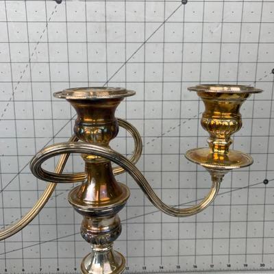 #252 Reproduction Silver on Copper Hand Chased Candle Holder