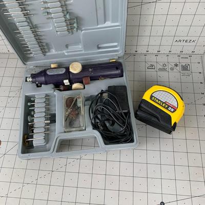 #266 Dremel Type Cordless and Measuring Tape