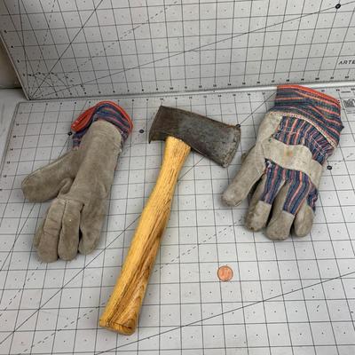 #299 Hatchet and Garden Gloves