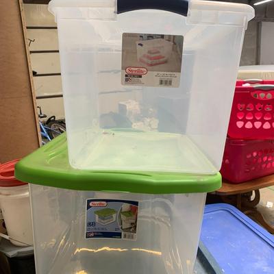 #339 Two Clear Sterilite Bins