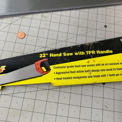 #389 22" Hand Saw With TPR Handle