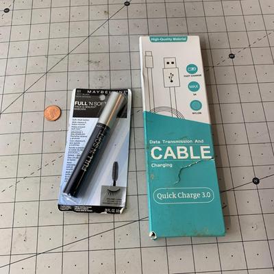 #391 Maybeline Mascara and Charging Cable