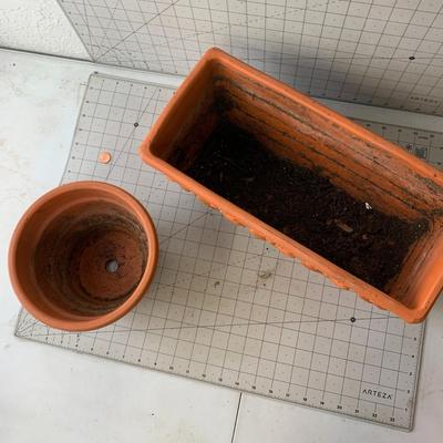 #410 Two Terracotta Planters
