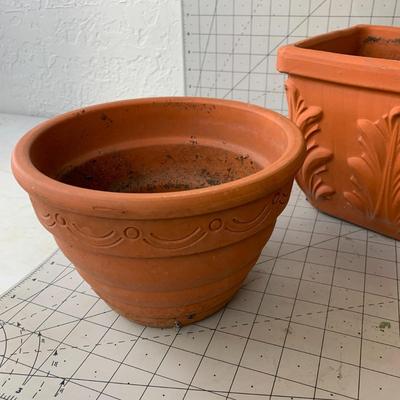#410 Two Terracotta Planters