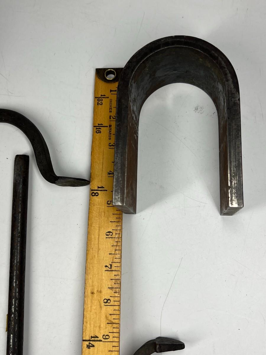 Lot of Antique 19th Century Deadeye Nautical Hook, Magnetic Tool