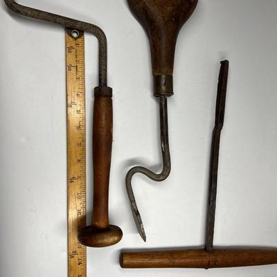 Lot of Antique 19th Century Blacksmith Tools Butteris Horse Paring Hoofs Handled Tools & More