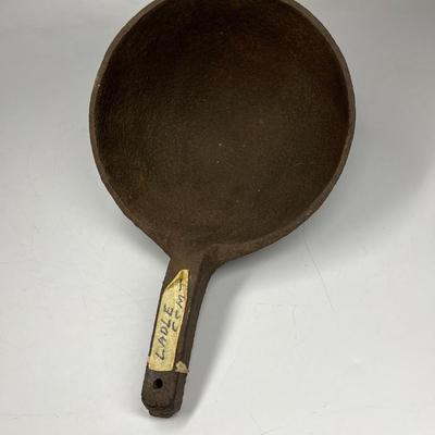 Medium Sized Antique Cast Metal Crafting Handled Bowl