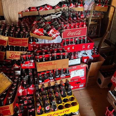 Lot of Coca Cola Bottles