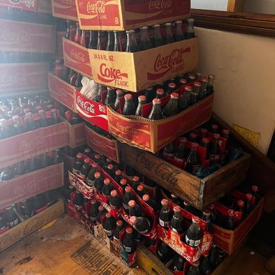 Lot of Coca Cola Bottles