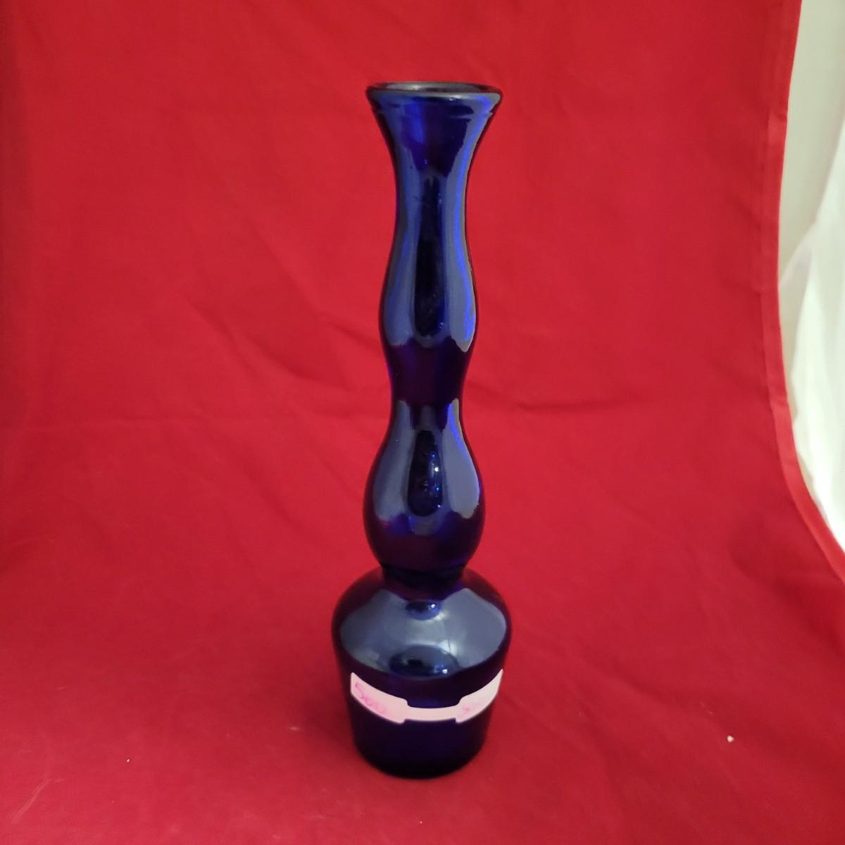 Blue glass vase
