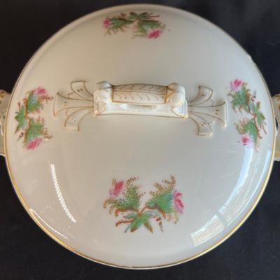 Haviland Limoges "Moss Rose" Tureen Lovely Floral Pattern 3 pcs