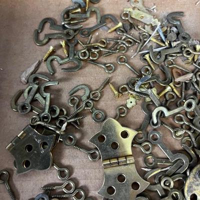 Antique Brass Cabinet Hooks, NEW  