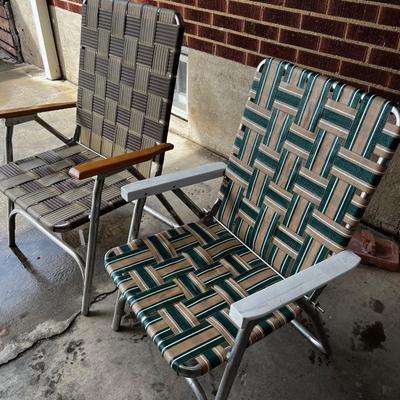 Vintage Folding Aluminum Chairs