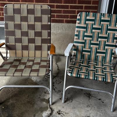 Vintage Folding Aluminum Chairs
