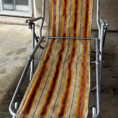 Folding Chaise Lounge 1950's