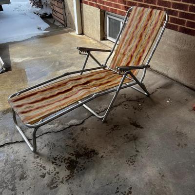 Folding Chaise Lounge 1950's