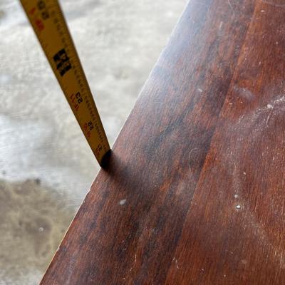 Walnut Half Round Table 