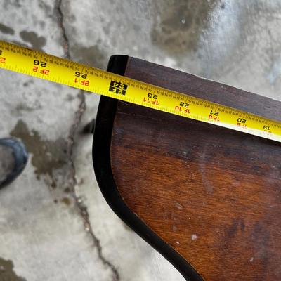 Walnut Half Round Table 