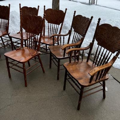 Country Oak Table and 10 Chairs
