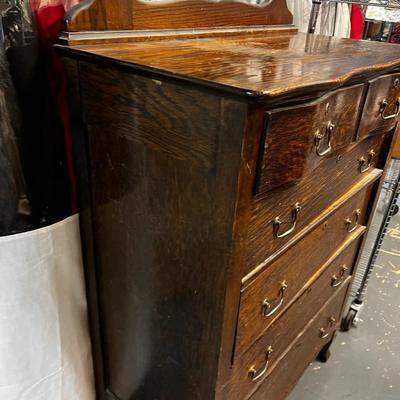 Antique Oak Dresser w/Mirror