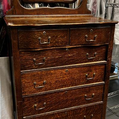 Antique Oak Dresser w/Mirror