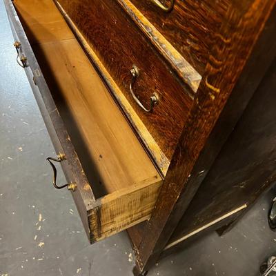 Antique Oak Dresser w/Mirror