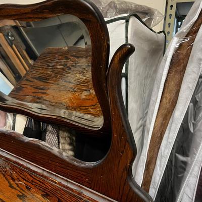 Antique Oak Dresser w/Mirror