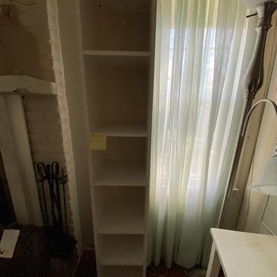 Narrow Book Shelf, Floor Lamp Lot