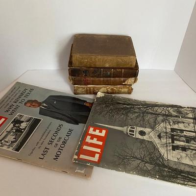 Vintage Magazine and Antique Book Lot