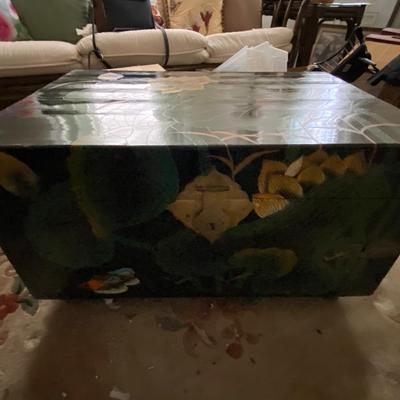 Enamelled Wood Box Coffee Table