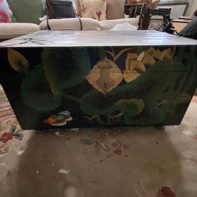Enamelled Wood Box Coffee Table