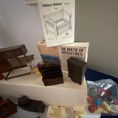 Vintage Doll House Furniture Lot