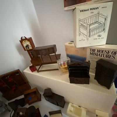 Vintage Doll House Furniture Lot